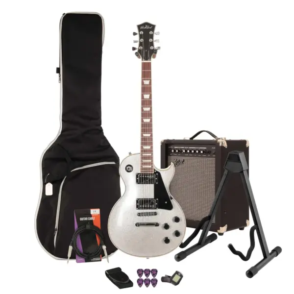 Eastcoast L1 Electric Guitar Starter Pack in Lunar Dust Sparkle with 35W Amp & Accessories - Image 1