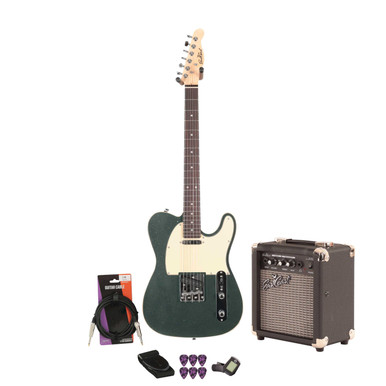 EastCoast T62 Electric Guitar Starter Pack in Starry Night Sparkle with 10W Amp & Accessories - Image 2