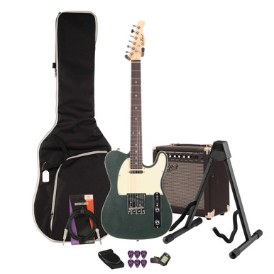 EastCoast T62 Electric Guitar Starter Pack in Starry Night Sparkle with 15W Amp & Accessories - Image 2