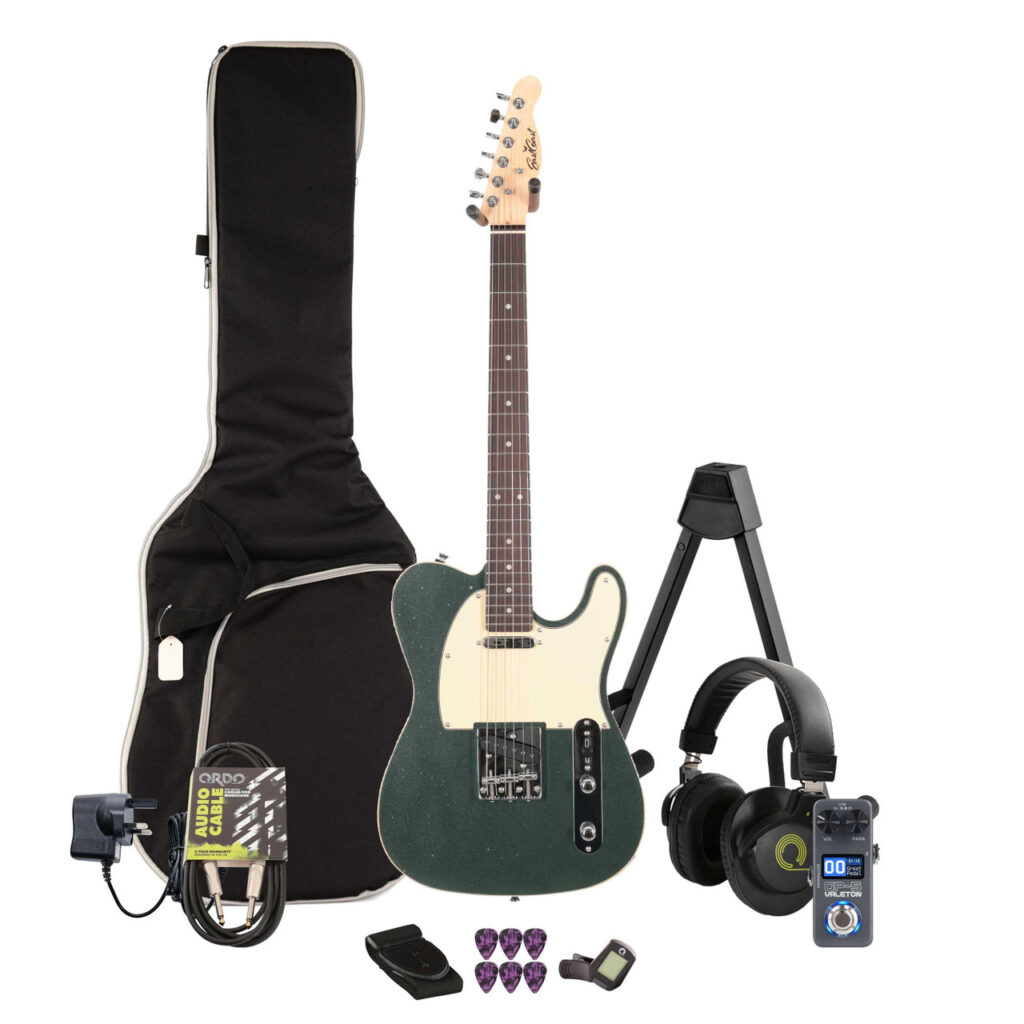 EastCoast T62 Electric Guitar in Starry Night Sparkle Multi-FX & Modelling Bundle with Accessories