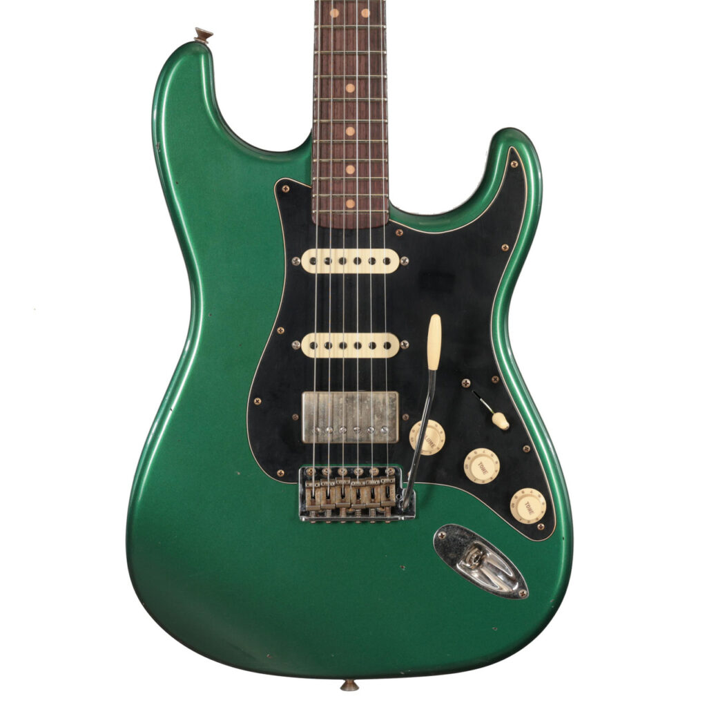 Fender Custom Shop '63 HSS Stratocaster Electric Guitar in Aged British Racing Green