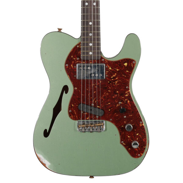 Fender Custom Shop Limited Edition '72 Telecaster Custom Thinline Relic in Sage Green Metallic - Image 1
