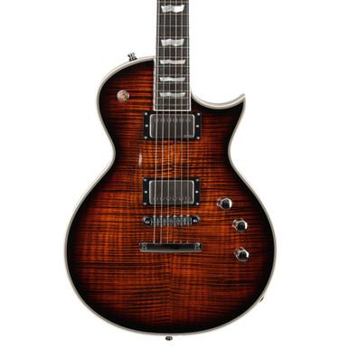 ESP Custom Shop Eclipse Electric Guitar in Tiger Eye Sunburst - Image 2