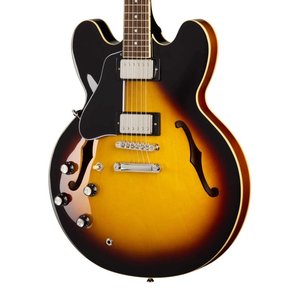 Epiphone Inspired by Gibson ES-335 Semi-Hollow Left Handed Electric Guitar in Vintage Sunburst