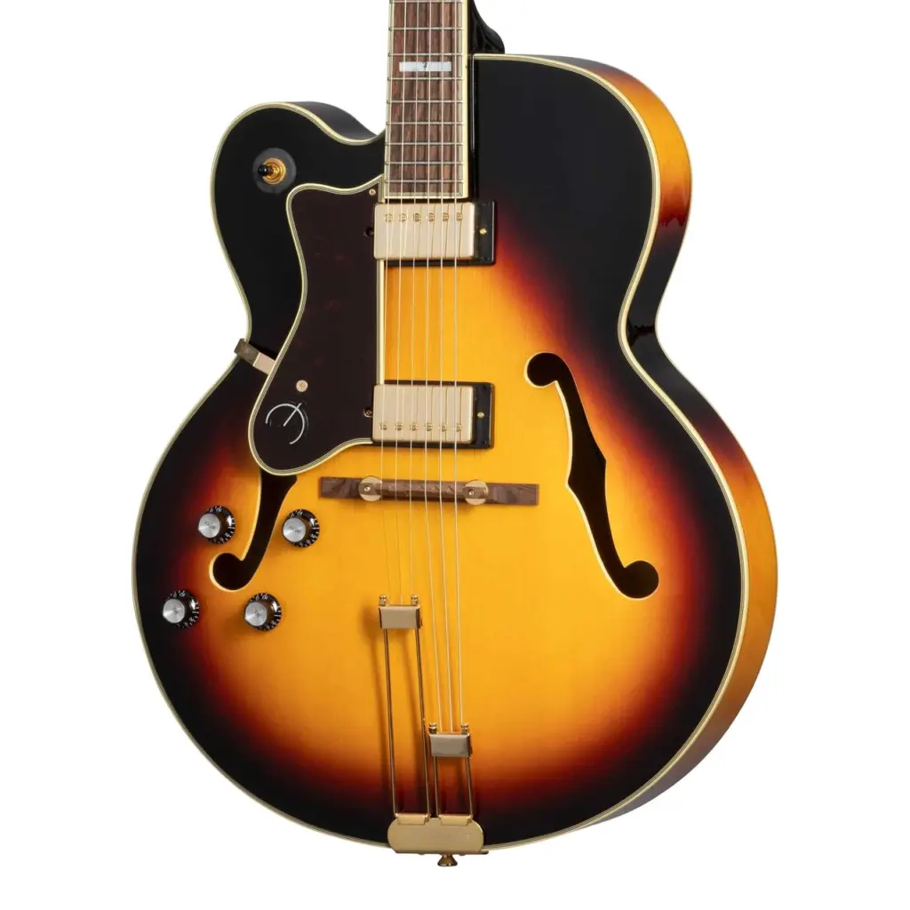 Epiphone Original Broadway Hollow Body Left Handed Electric Guitar in Vintage Sunburst