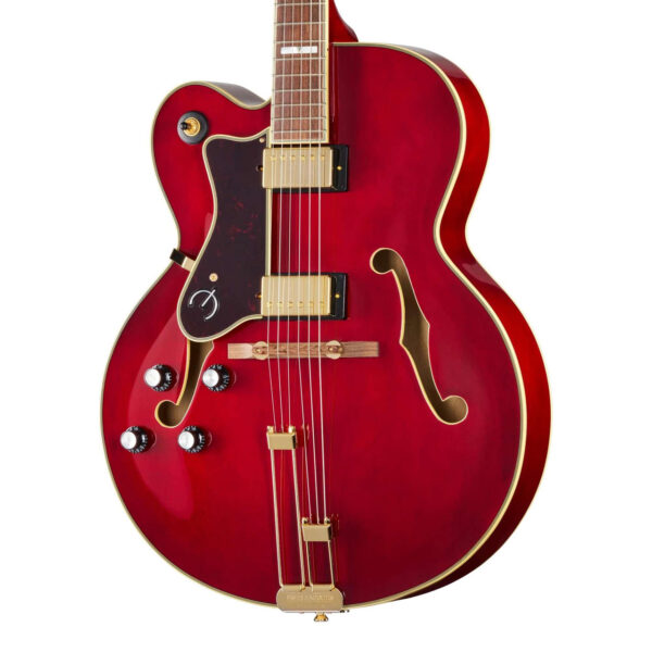 Epiphone Original Broadway Hollow Body Left Handed Electric Guitar in Wine Red - Image 1