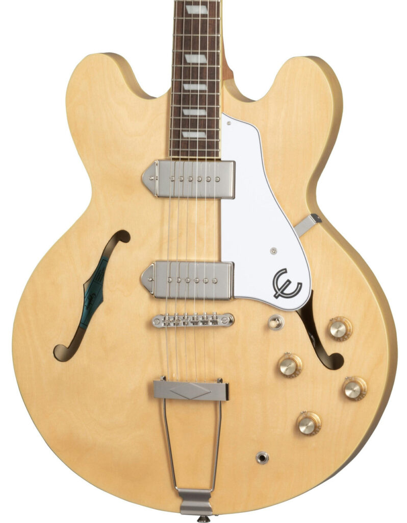 Epiphone Original Casino Hollow Body Electric Guitar in Natural, Indian Laurel Fingerboard