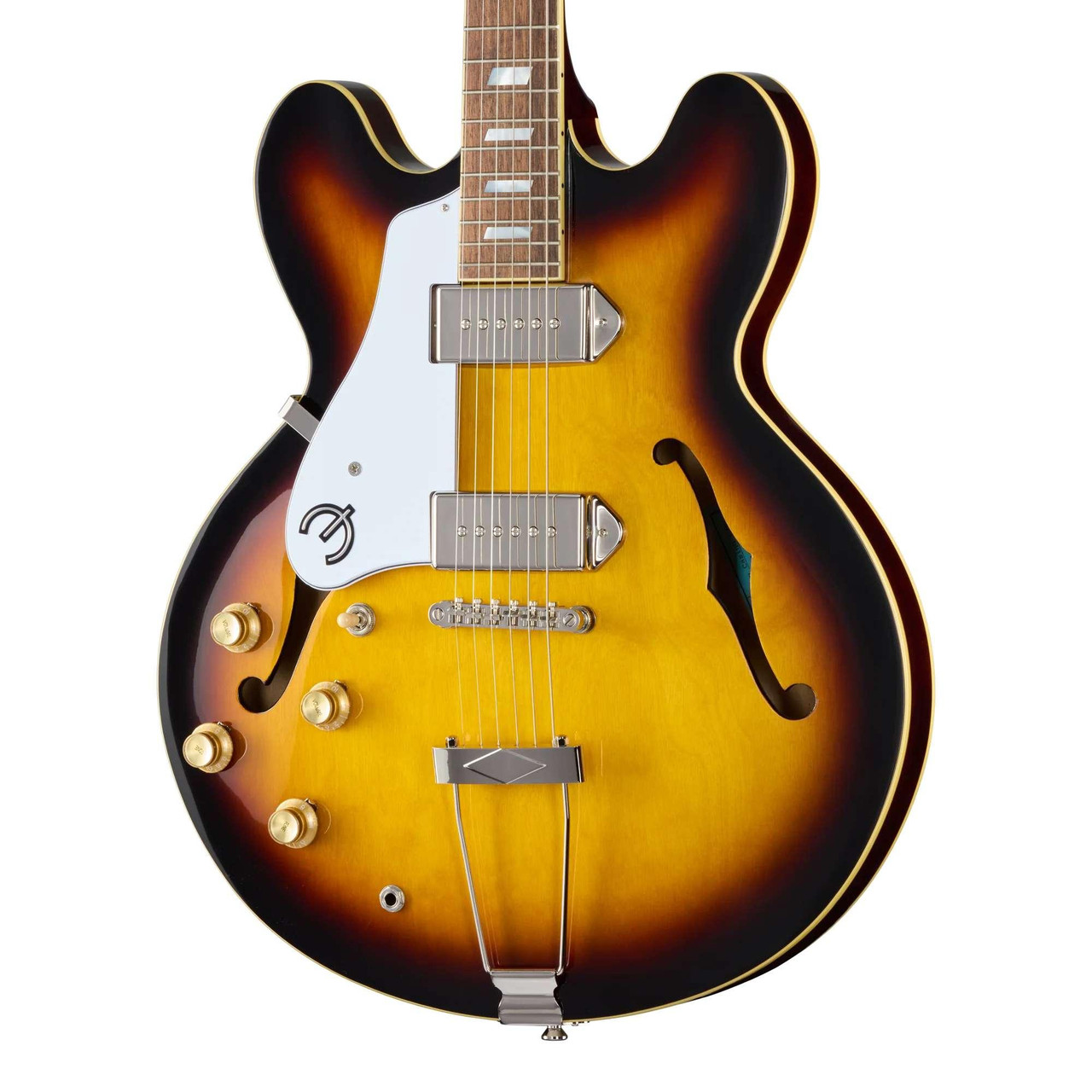 Epiphone Original Casino Hollow Body Left Handed Electric Guitar in Vintage Sunburst - Image 1
