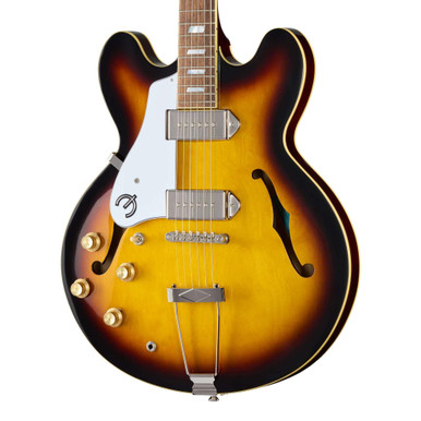 Epiphone Original Casino Hollow Body Left Handed Electric Guitar in Vintage Sunburst - Image 2