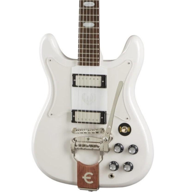 Epiphone Original Crestwood Custom Electric Guitar in Polaris White, Indian Laurel Fingerboard - Image 1