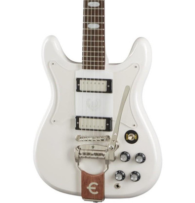 Epiphone Original Crestwood Custom Electric Guitar in Polaris White, Indian Laurel Fingerboard - Image 2