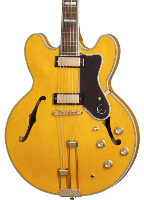 Epiphone Original Sheraton Semi-Hollow Electric Guitar in Natural, Indian Laurel Fingerboard - Image 1