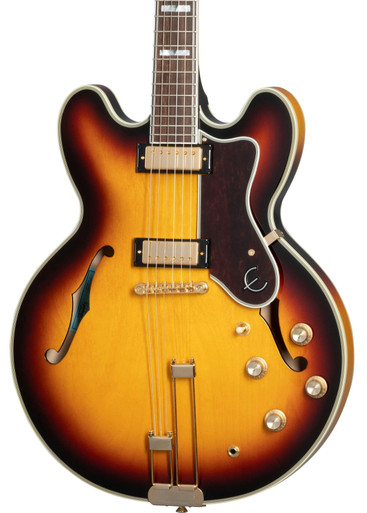 Epiphone Original Sheraton Semi-Hollow Electric Guitar in Vintage Sunburst, Indian Laurel Fingerboard - Image 2