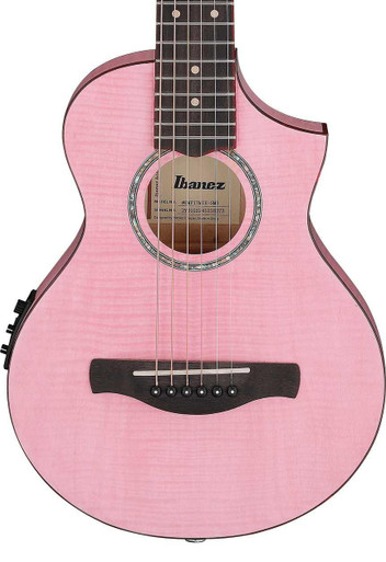 Ibanez EWP17M2E-SMO Piccolo Electro Acoustic Guitar in Strawberry Milk Open Pore - Image 2