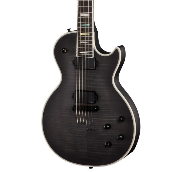 Epiphone Prophecy Les Paul Baritone Electric Guitar in Obsidian Storm - Image 1