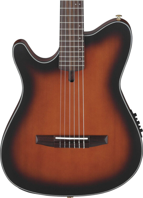 Ibanez FRH10NL-BSF Left Handed Slimline Nylon String Electro Acoustic Guitar in Brown Stained Flat - Image 1
