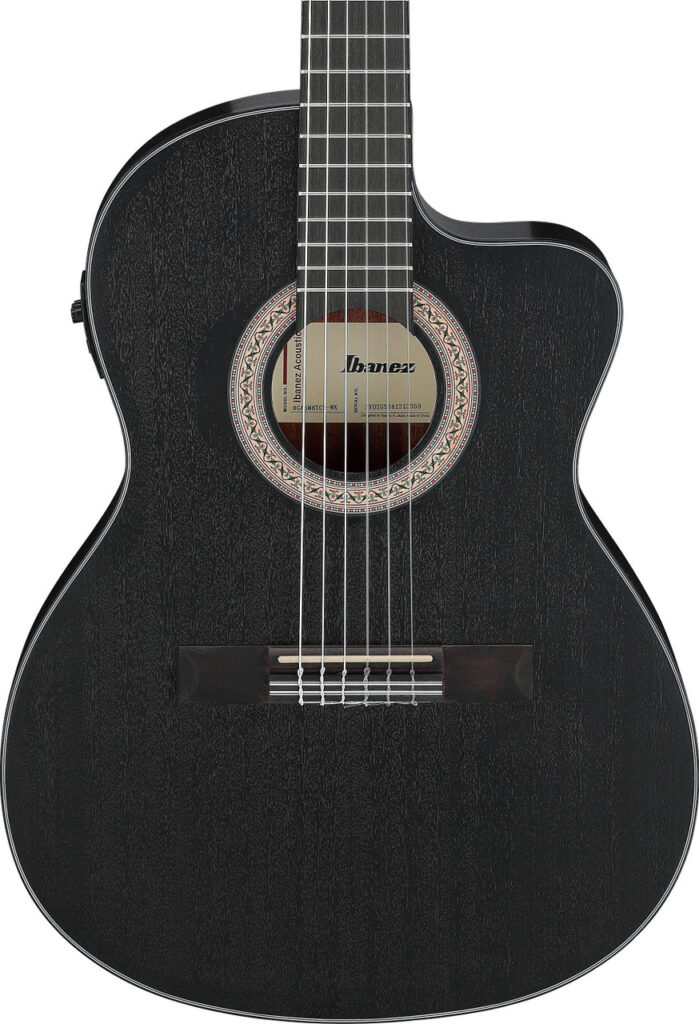 Ibanez GA5MHTCE-WK GA Series Classical Electro Acoustic Guitar in Weatherd Black Open Pore