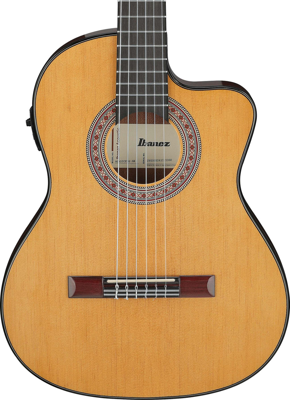 Ibanez GA5TCE3Q-AM GA Series Classical Electro Acoustic Guitar in Amber High Gloss - Image 1