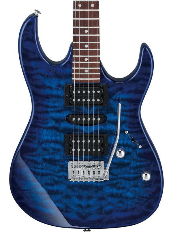 Ibanez GRX70QA-TEB GIO Series Electric Guitar in Transparent Blue Burst - Image 1