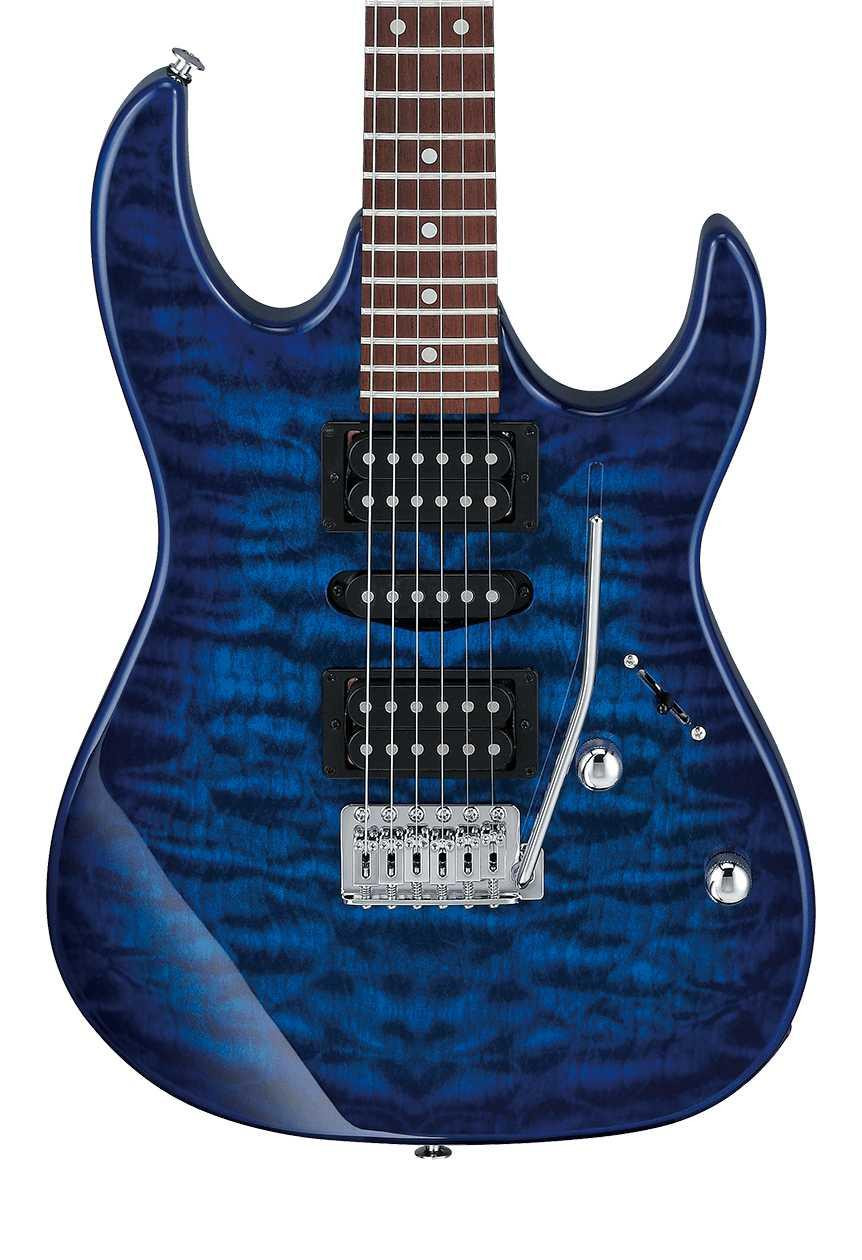 Ibanez GRX70QA-TEB GIO Series Electric Guitar in Transparent Blue Burst - Image 1