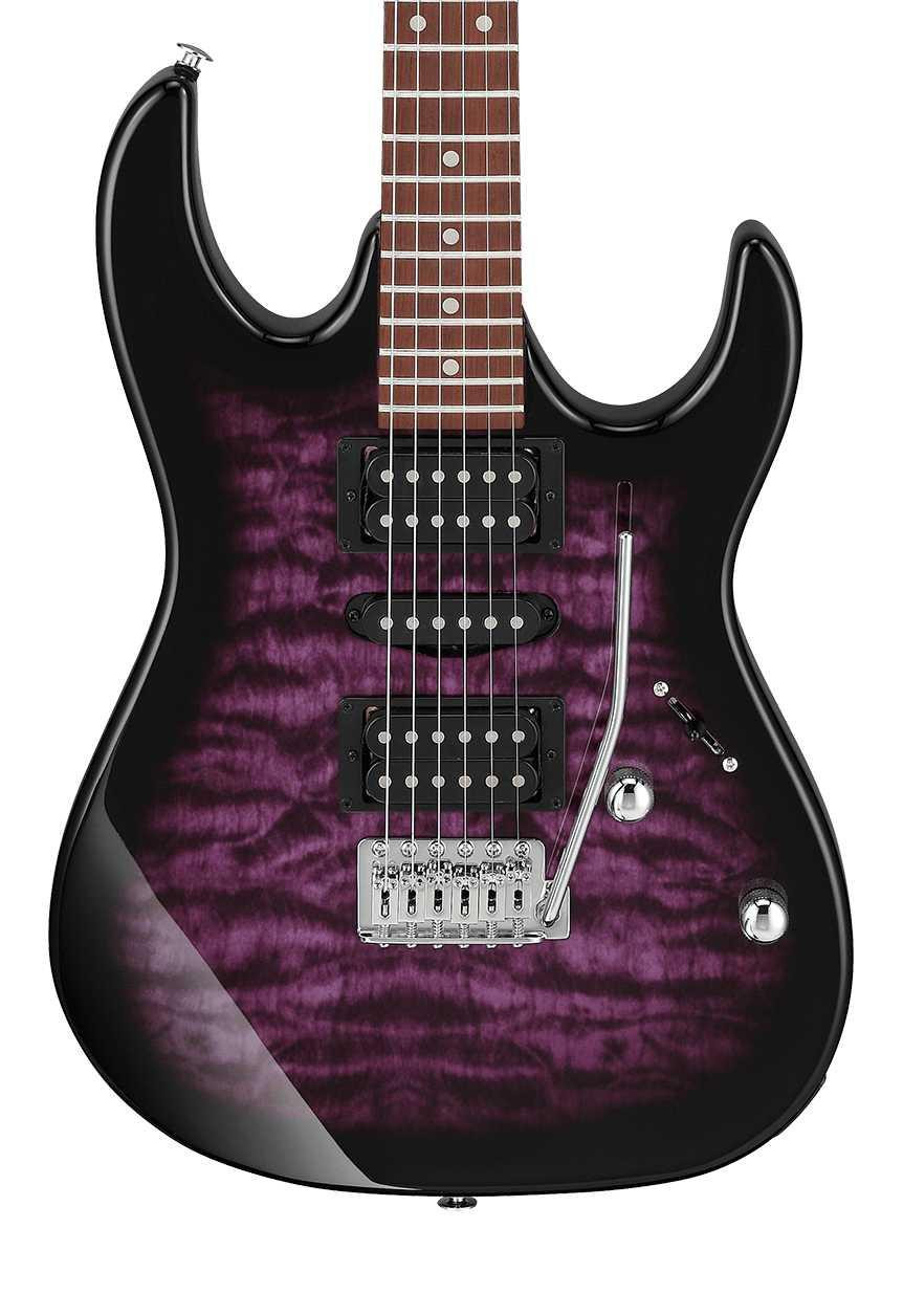 Ibanez GRX70QA-TVT GIO Series Electric Guitar in Transparent Violet Sunburst - Image 1