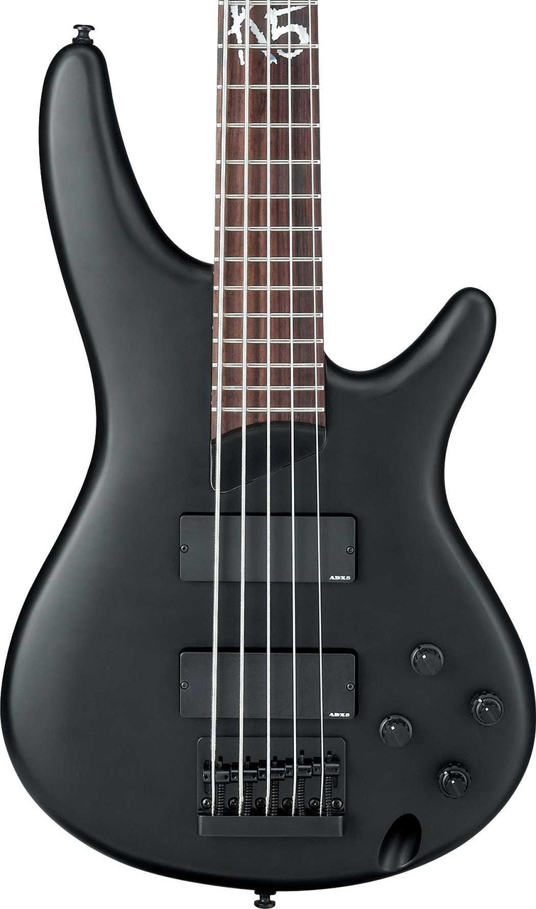 Ibanez K5-BKF in Fieldy Signature 5-String Bass Guitar in Black Flat - Image 1