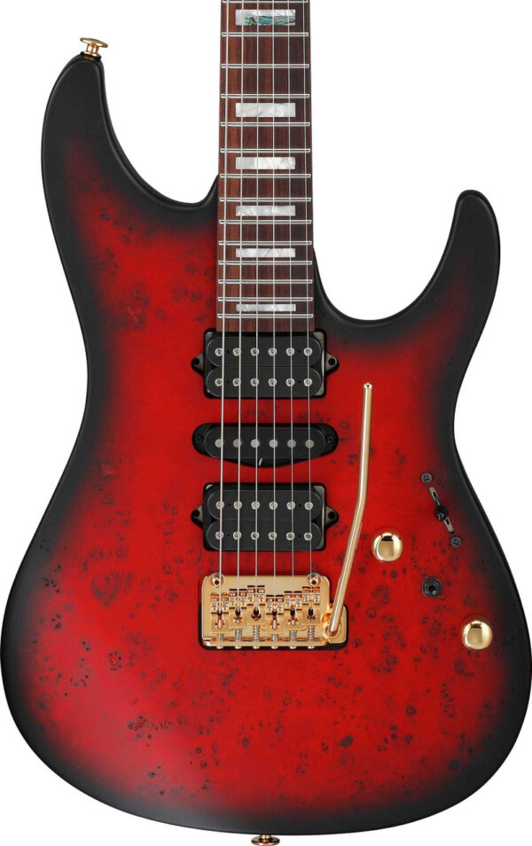 Ibanez KIKO300-RRT Kiko Laureiro Signature Electric Guitar in Ruby Red Sunburst Flat - Image 1