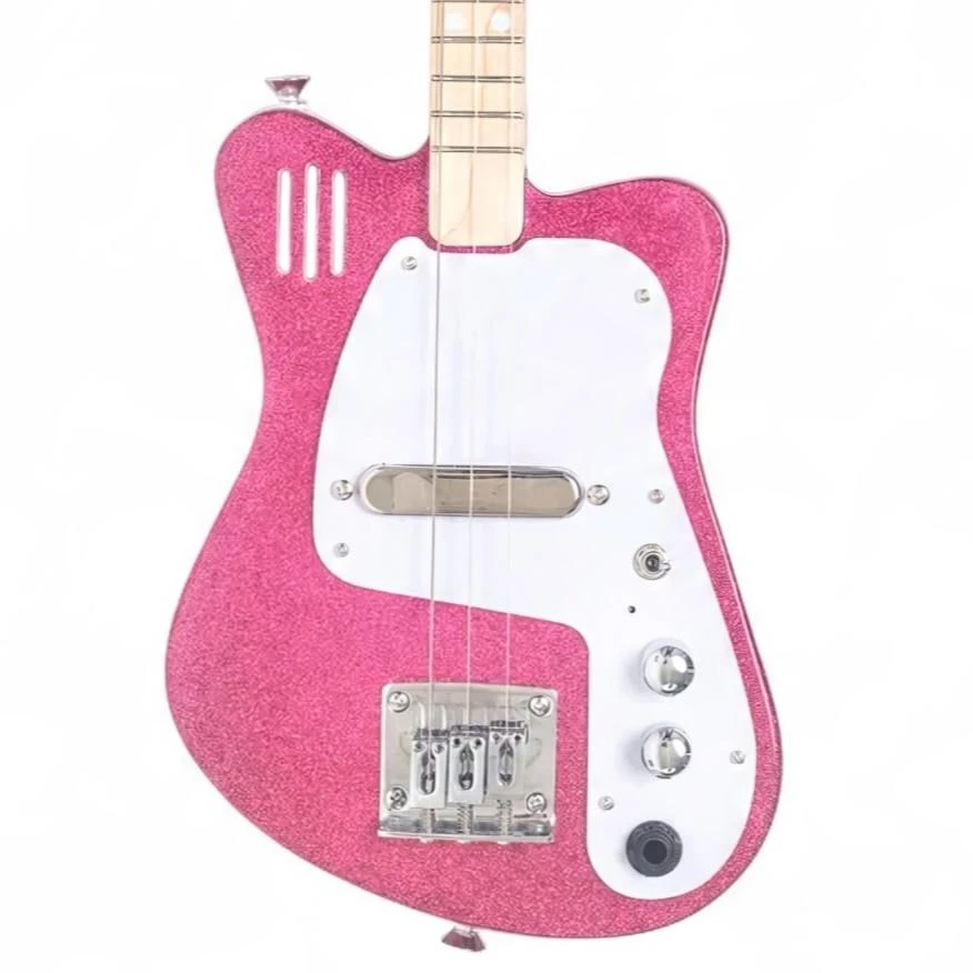 Loog Mini Electric Guitar in Sparkle Magenta for Ages 3 Plus