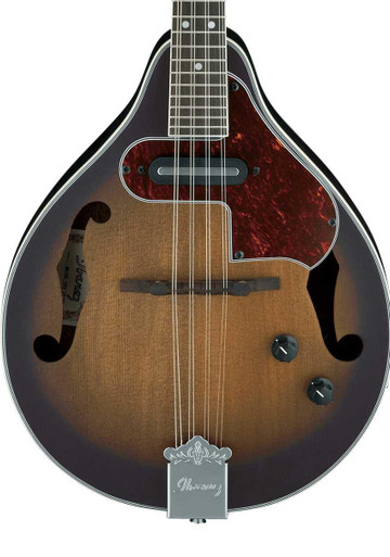 Ibanez M510E A-Style Electro Acoustic Mandolin in Open Pore Vintage Sunburst - Image 2