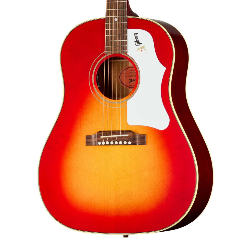 Gibson J-45 60s Original Fixed Bridge Electro Acoustic Guitar with Baggs HiFi DNA in Vintage Cherry Sunburst