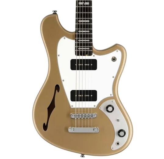 Orangewood Del Sol Baritone Semi-Hollow Electric Guitar in Sandstone