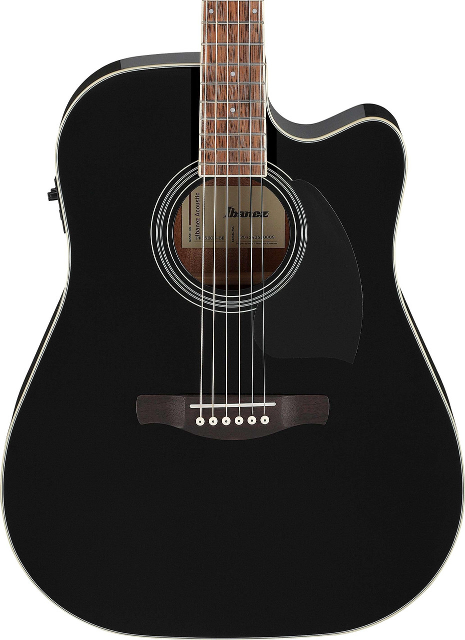 Ibanez PF15ECE-BK PF- Series Electro Acoustic Guitar in Black - Image 1