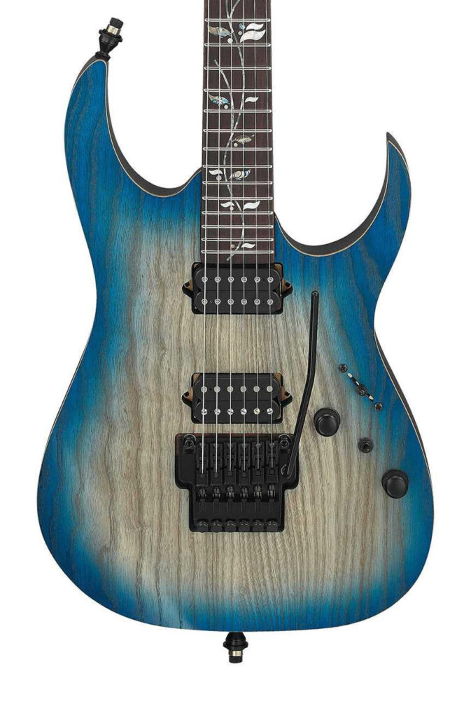 Ibanez RG8620AH-GFB J Custom Electric Guitar in Ghost Fleet Blue Burst