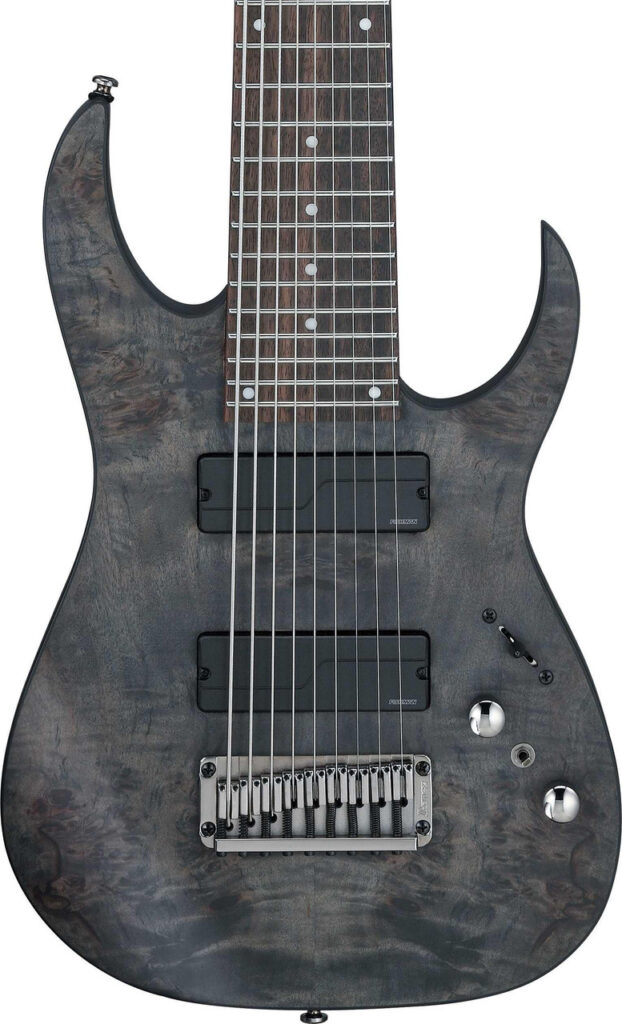 Ibanez RG9PB-TGF RG 9-String Electric Guitar in Transparent Grey Flat