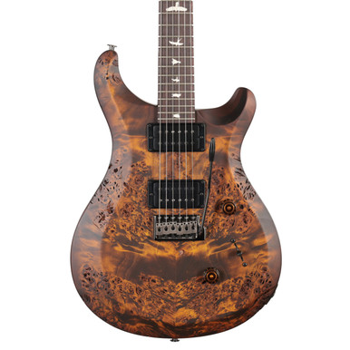 PRS S2 Custom 24 Poplar Burl Top Electric Guitar in Black Gold Burst - Image 2