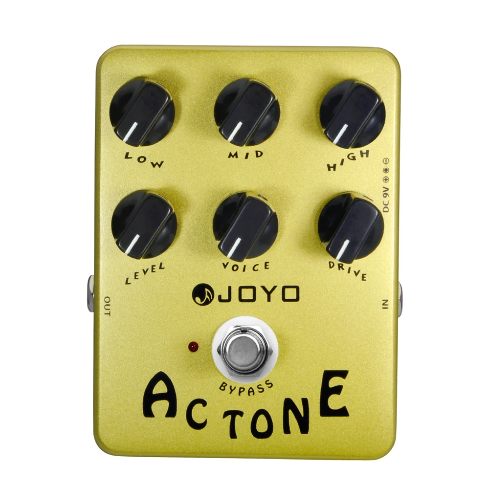 JOYO JF-13 AC Tone Guitar Effect Pedal Vox AC-30 Tube Amplifier 6-Knob & 3-Band EQ Blues/Rock Tone for Custom British-Inspired