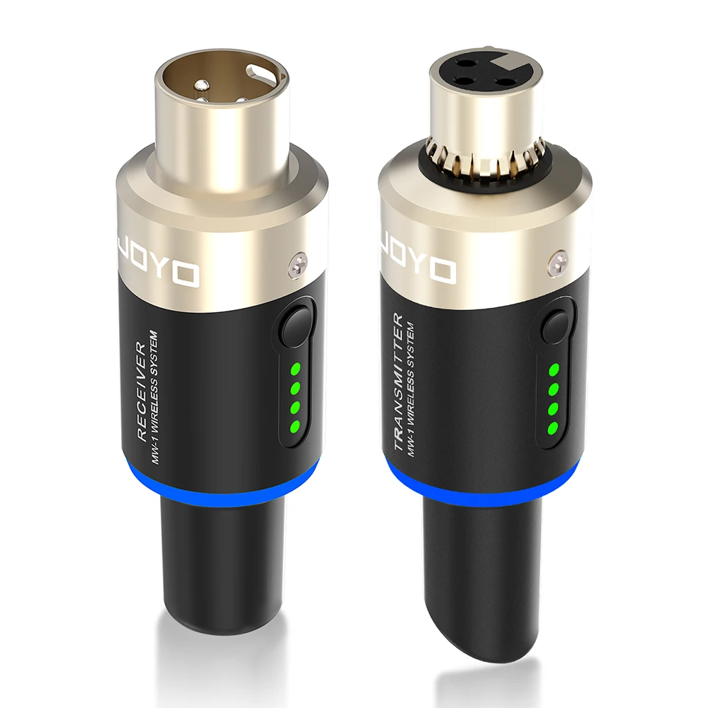 JOYO MW-1 5.8Ghz Wireless Mic System 4 Channels 5Ms Latency Plug and Play Wireless Microphone Receiver for XLR Dynamic Mics