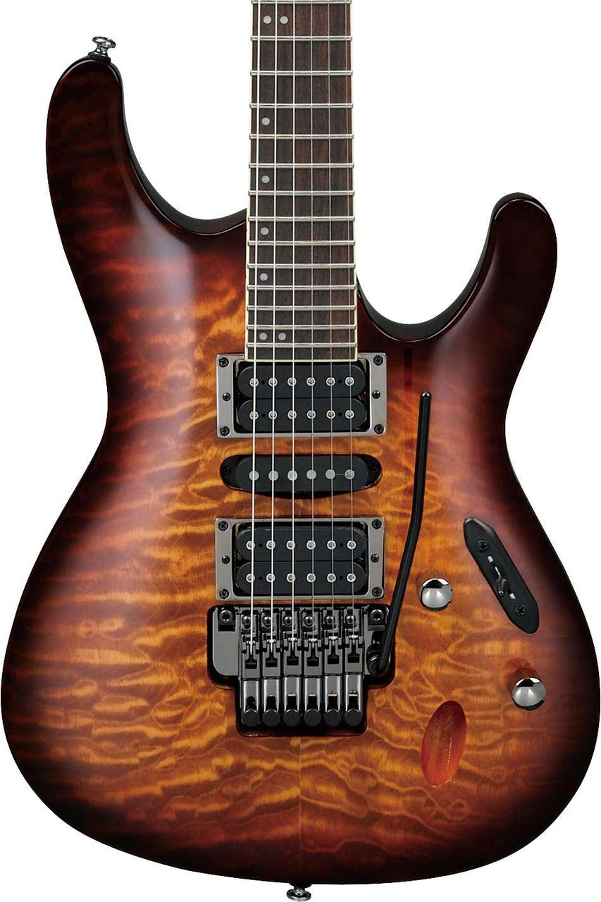 Ibanez S670QM-DEB Electric Guitar in Dragon Eye Burst - Image 1