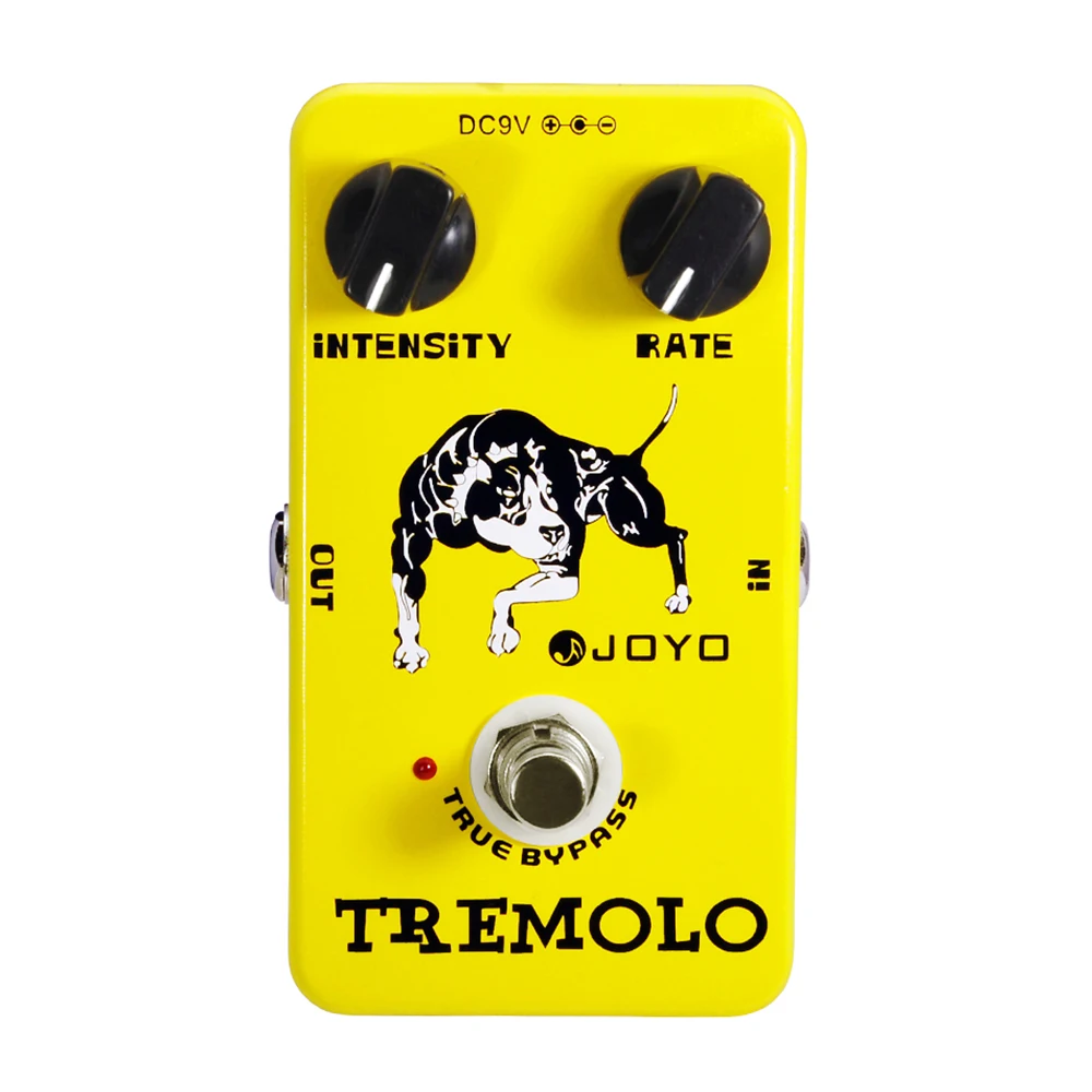 JOYO JF-09 TREMOLO Guitar Pedal Classic Tube Amp Tremolo Effect with Intensity/Rate Knobs for Tone Adjustment