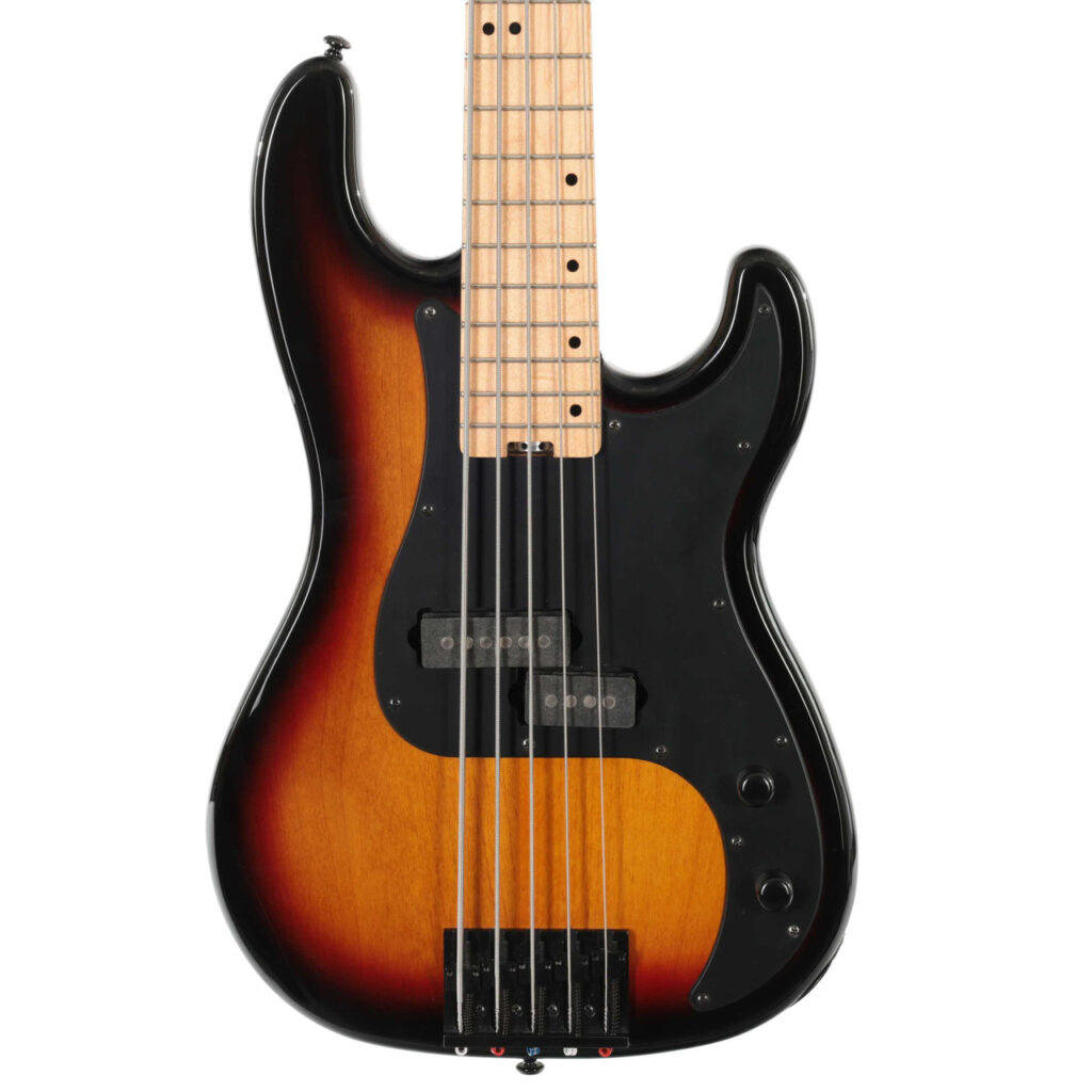 Second Hand Schecter P-5 Bass Guitar In 3 Tone Sunburst #751