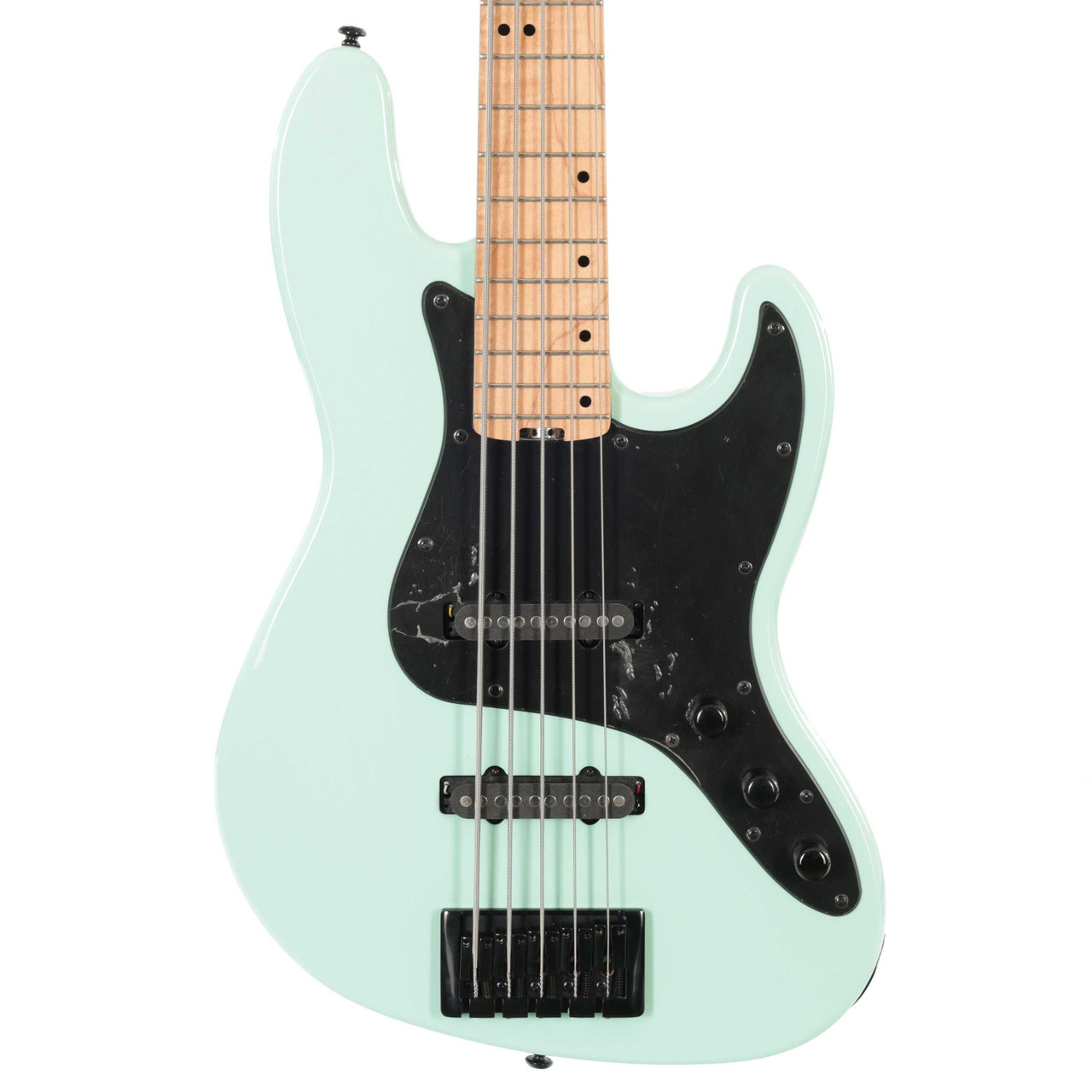 Second Hand Schecter J-5 Bass Guitar In Sea Foam Green #752 - Image 1
