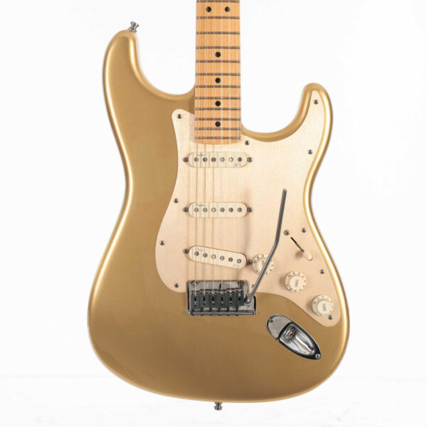 Second Hand Fender FSR American Deluxe Stratocaster Electric Guitar In Aztec Gold #839 - Image 1