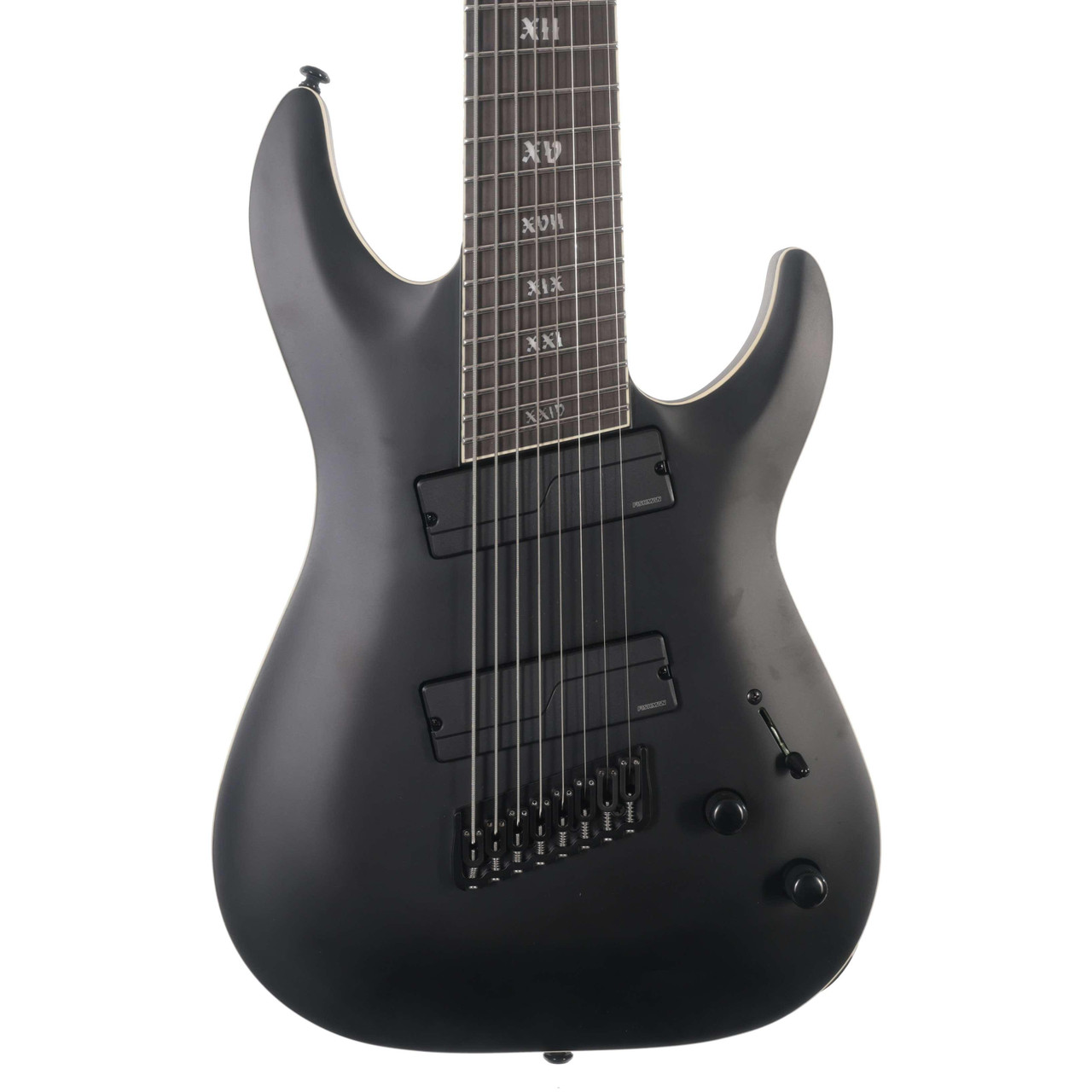Second Hand Schecter C-8 SLS Evil Twin Electric Guitar In Satin Black #289 - Image 1