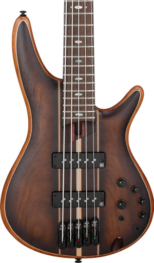 Ibanez SR1355B-EB SR-Series Flat 5-String Bass Guitar in Dual Mocha Burst - Image 2