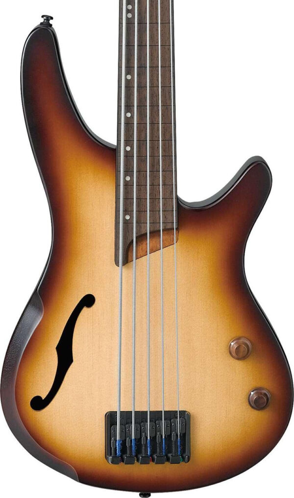Ibanez SRH505F-NNF SR-Series 5-String Fretless Bass Guitar in Browned Burst Flat - Image 1