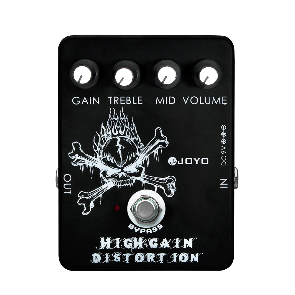 JOYO JF-04 HIGH GAIN Distortion Guitar Pedal with Dynamic Analog Circuit and Full Range EQ for Classic Rock to Heavy Metal Tone