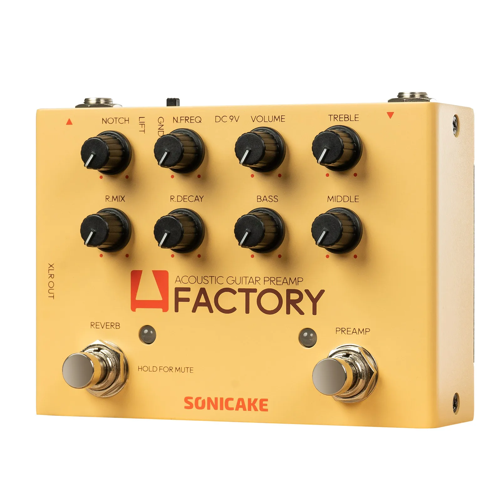 SONICAKE A Factory Analog Preamp & Digital Reverb Dual Footswitch Guitar Effects Pedal For Acoustic Instruments QDS-04 - Image 1