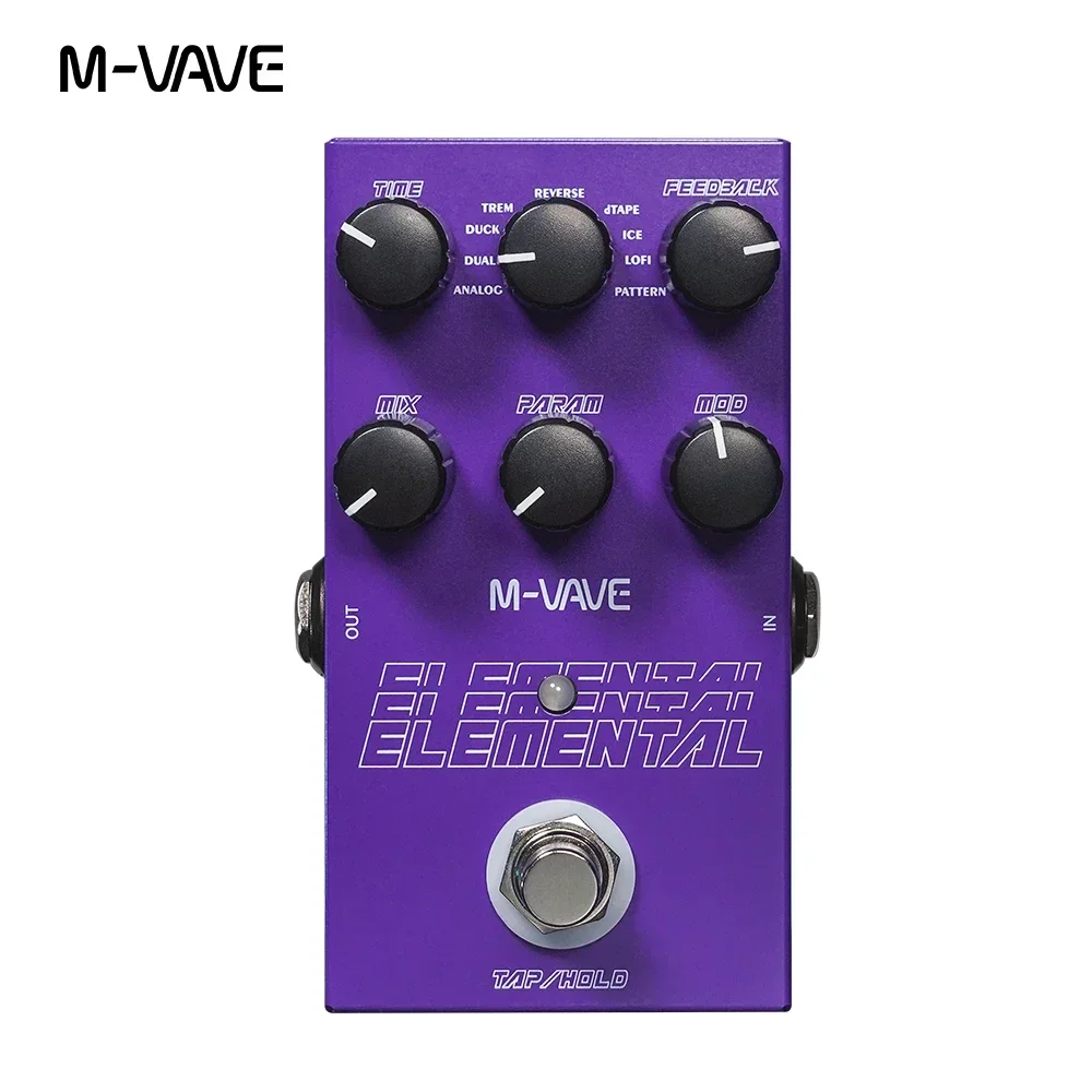 M-VAVE Elemental Digital Delay Pedal 9 Different Delay Guitar Effect Delay Pedal Supporr For HOLD TAP Mode Guitarra Accessories