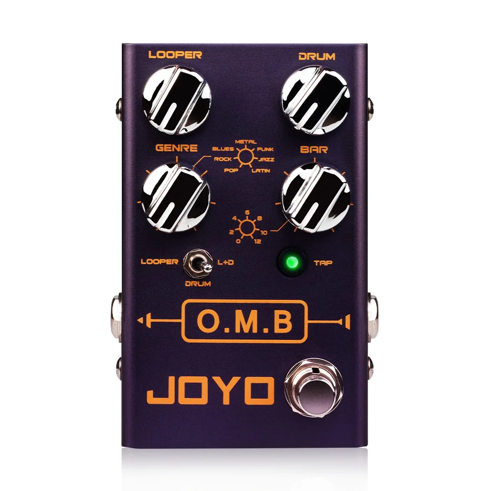 JOYO R-06 O.M.B Looper & Drum Machine Combo Pedal with 40min Recording Unlimited Overdubs/Undo/Redo and Tap Tempo