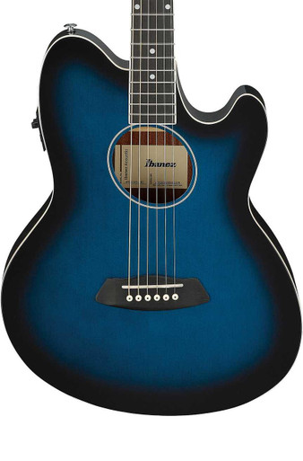 Ibanez TCY10ETBS Talman Series Electro Acoustic Guitar in Transparent Blue Sunburst - Image 2
